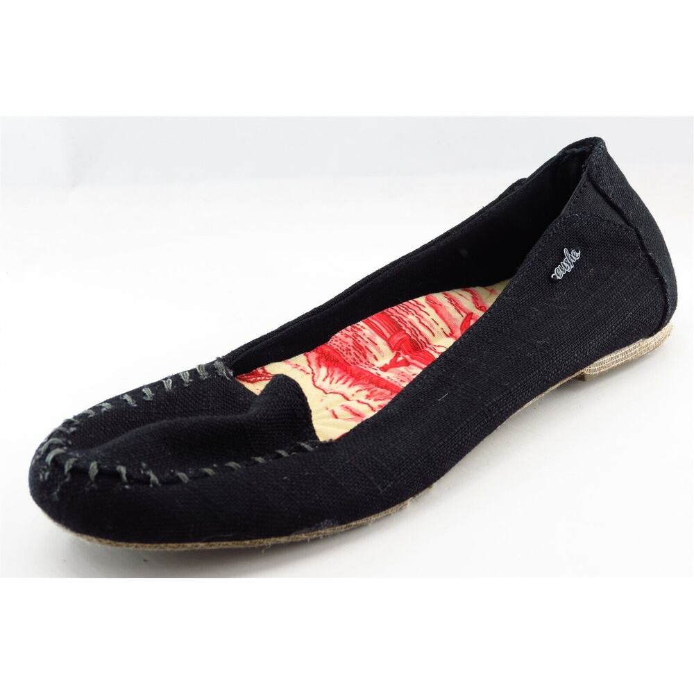 The Cushe Hoffman Ballet Flats Black Fabric Women Shoes Size 6 M